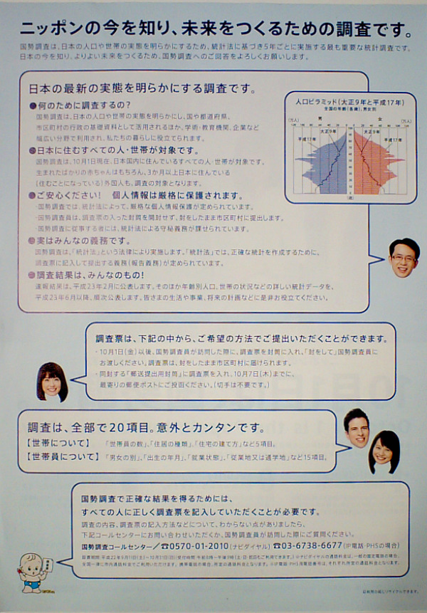 みんな、やった？ 国勢調査 - 誠ブログのかんりにんの気づき ― あんな