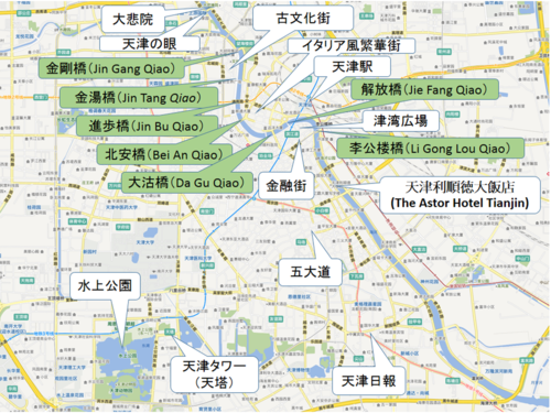 天津市中心部の地図